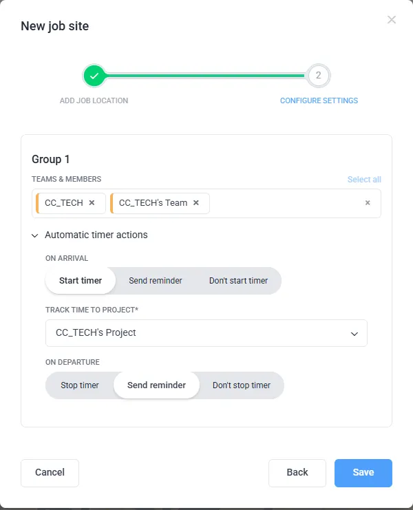 Hubstaff Locations Job Site