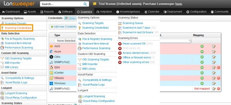 lansweeper remote monitoring and management tools