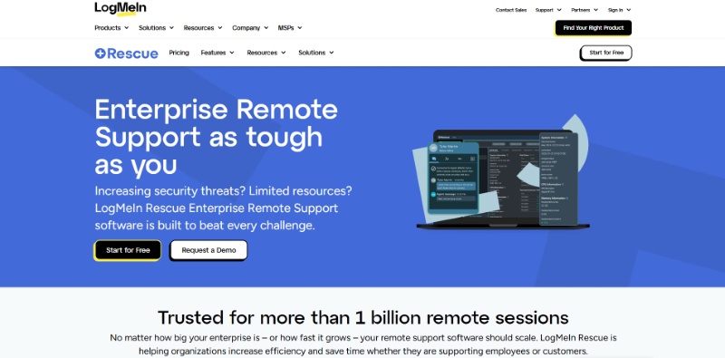 LogMeIn remote server management tools