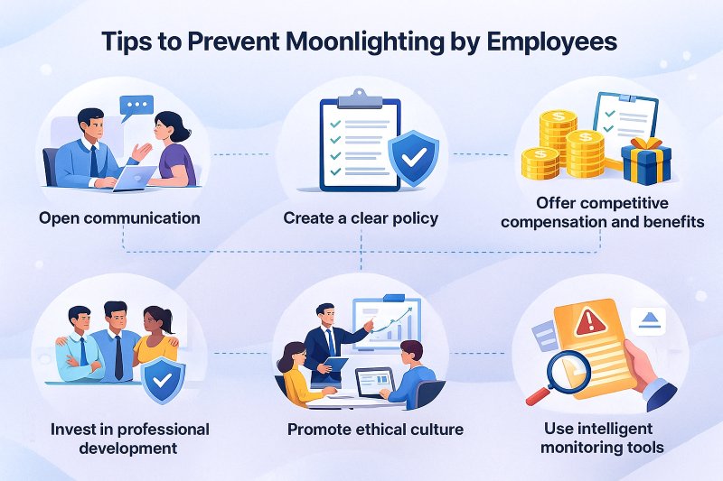 ️how to prevent employee moonlighting