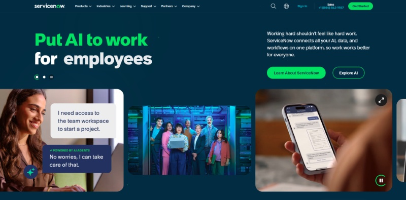 ServiceNow help desk software