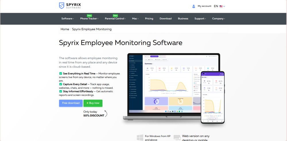 spyrix employee monitor software